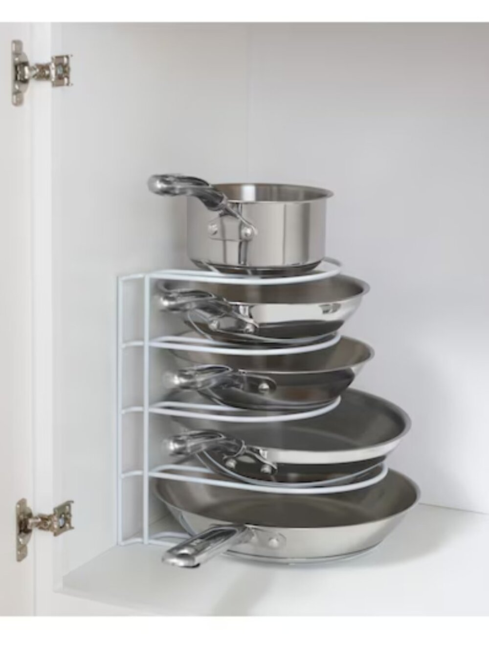 Style Selections 4 -Tier Freestanding White Metal Plate rack